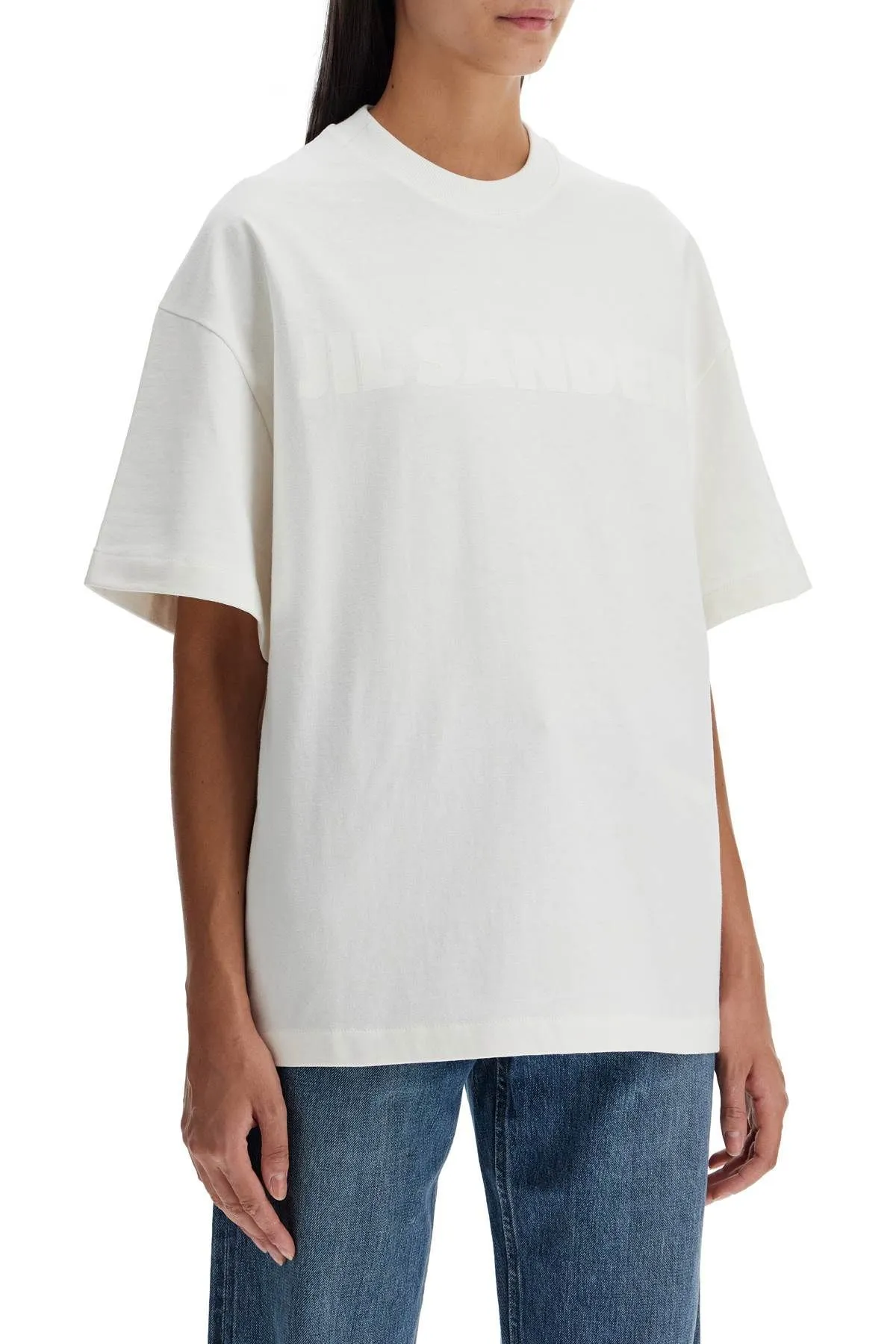 T-shirt oversize con stampa logo