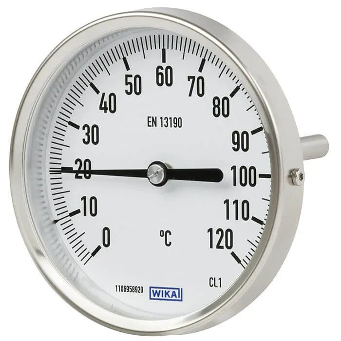 Termometro a quadrante WIKA, 0 → +60 °C, Ø quadrante 160mm, Quadrante