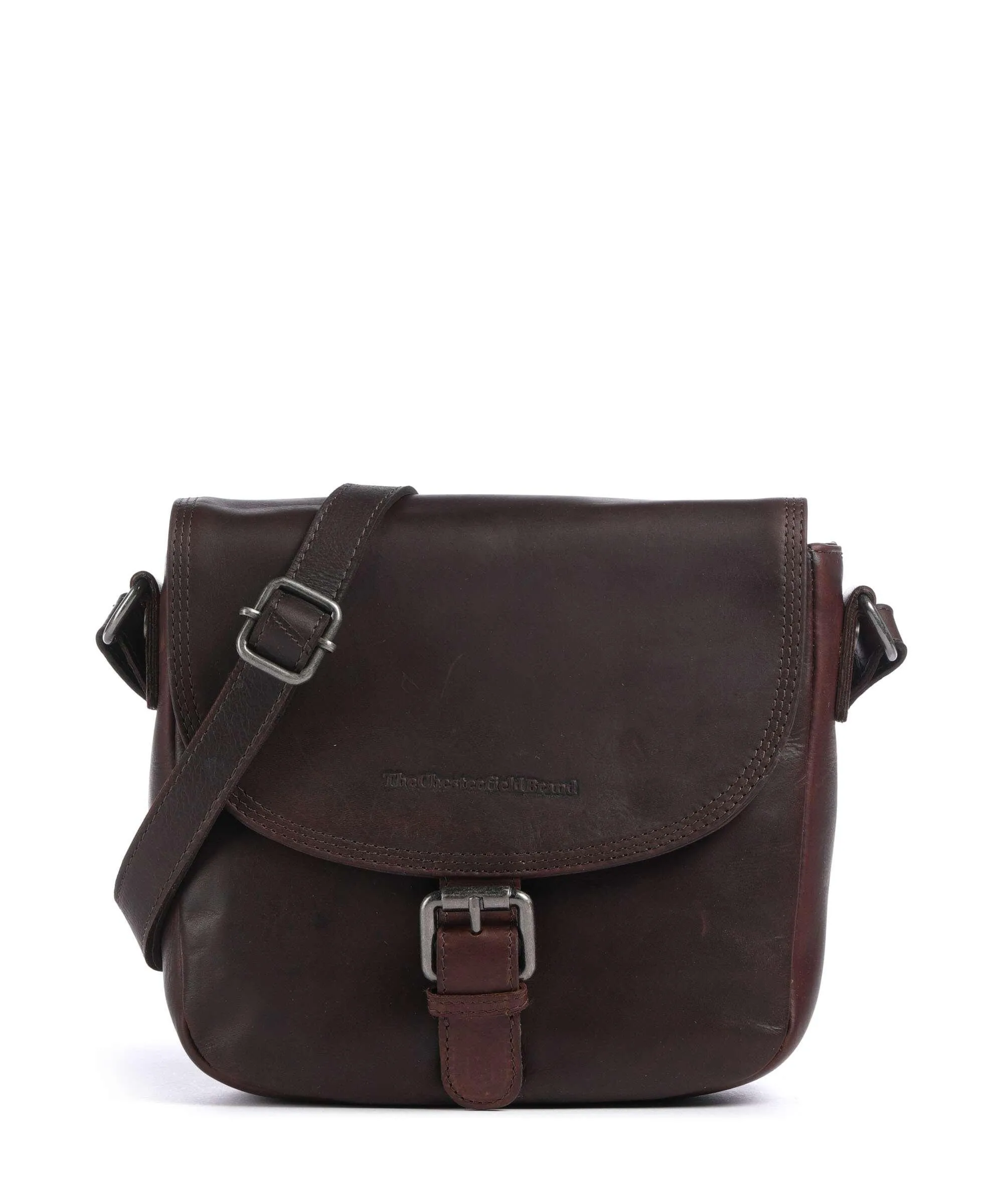  The Chesterfield Brand Cow Wax Pull Up Lucian Borsa a tracolla pelle bovina marrone scuro  