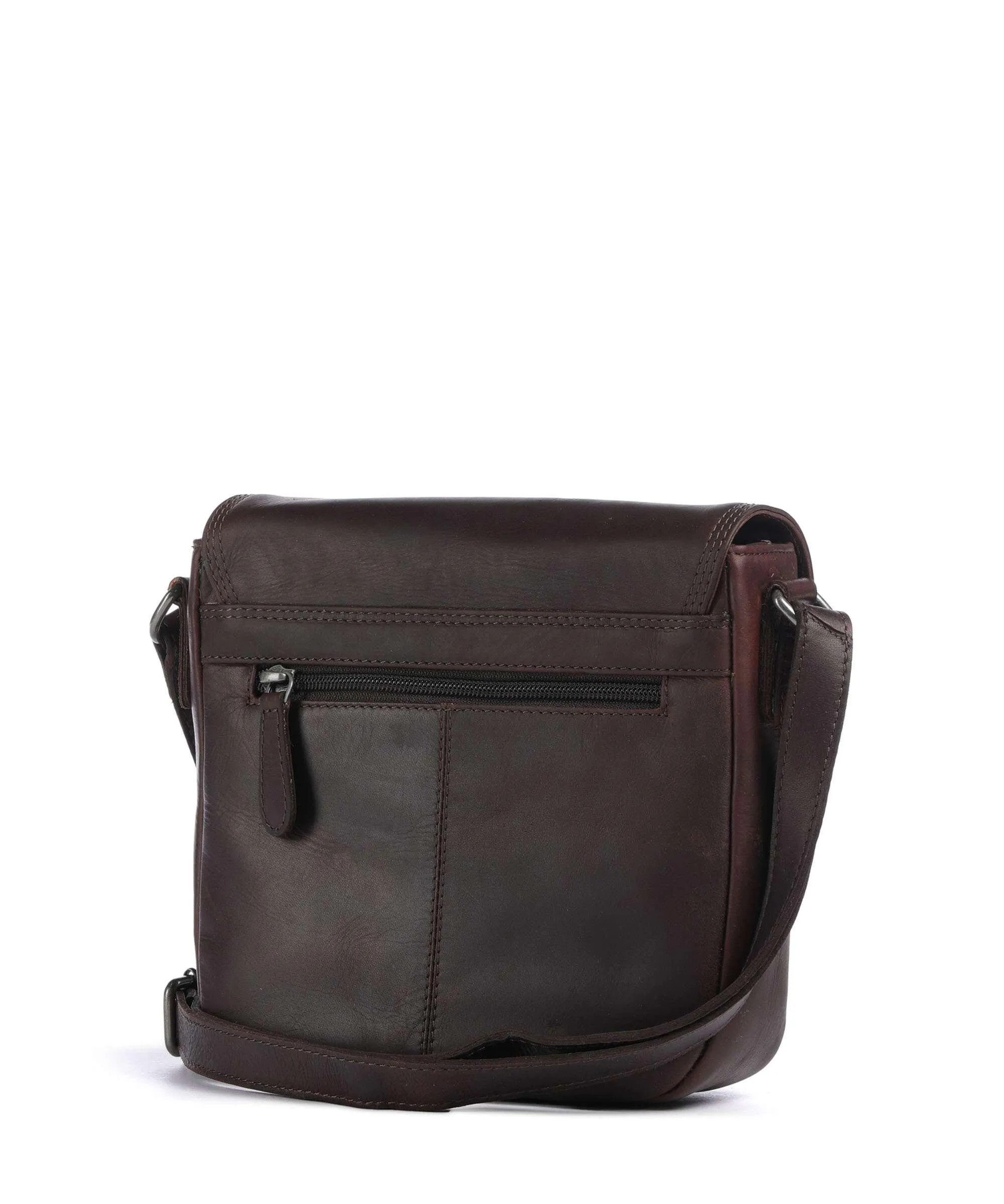  The Chesterfield Brand Cow Wax Pull Up Lucian Borsa a tracolla pelle bovina marrone scuro  