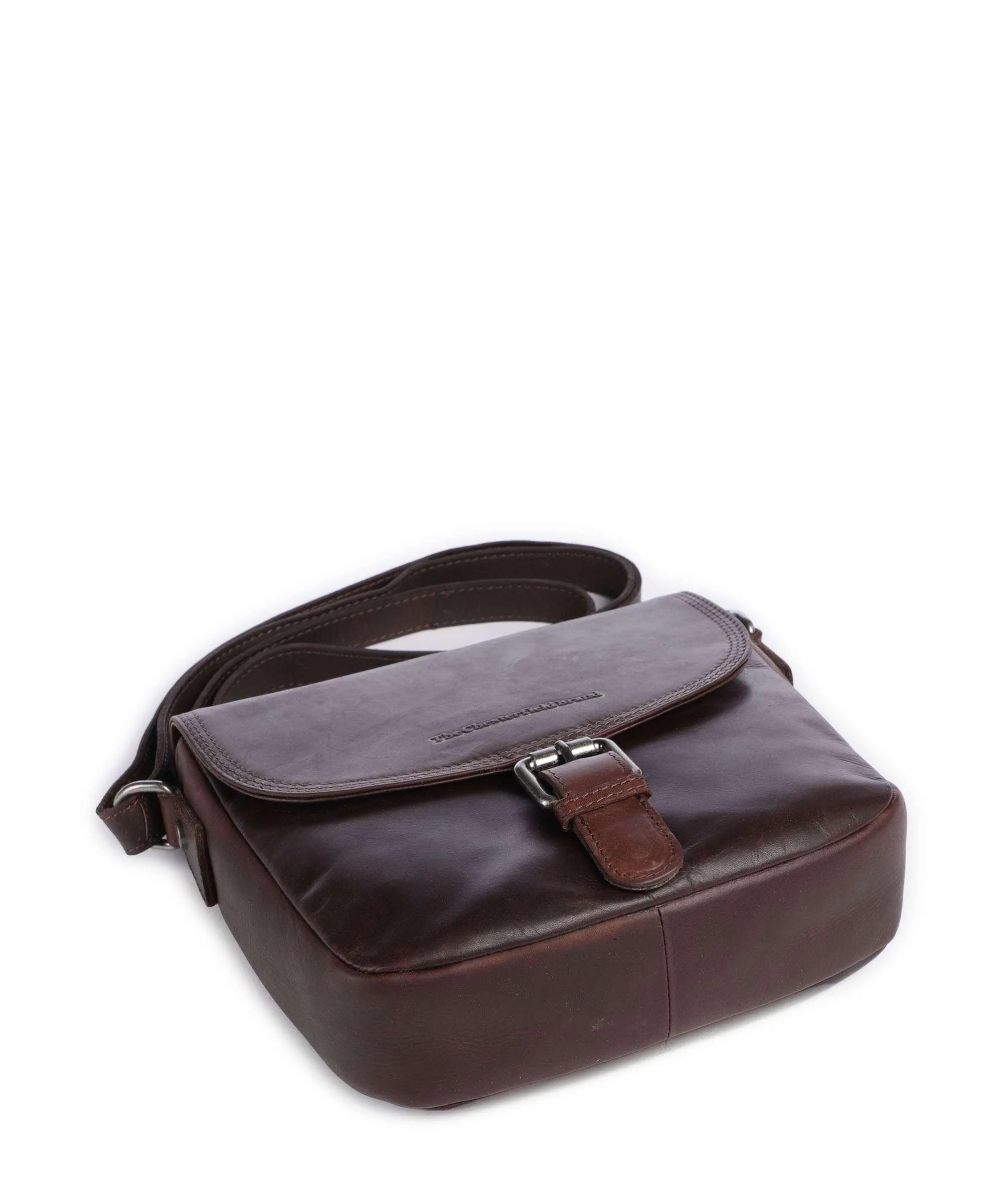 The Chesterfield Brand Cow Wax Pull Up Lucian Borsa a tracolla pelle bovina marrone scuro  