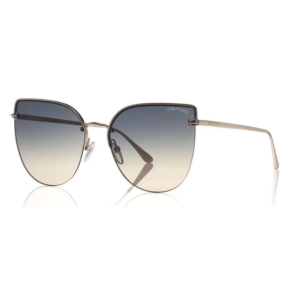 Tom Ford - Ingrid Sunglasses - Occhiali da Sole Cat-Eye in Metallo - Oro - FT0652 - Occhiali da Sole - Tom Ford Eyewear