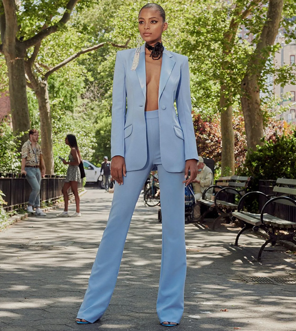 Tuta da passerella di design di alta qualità più recente Set da donna in carriera Pantalone da giacca a bottone singolo con vest