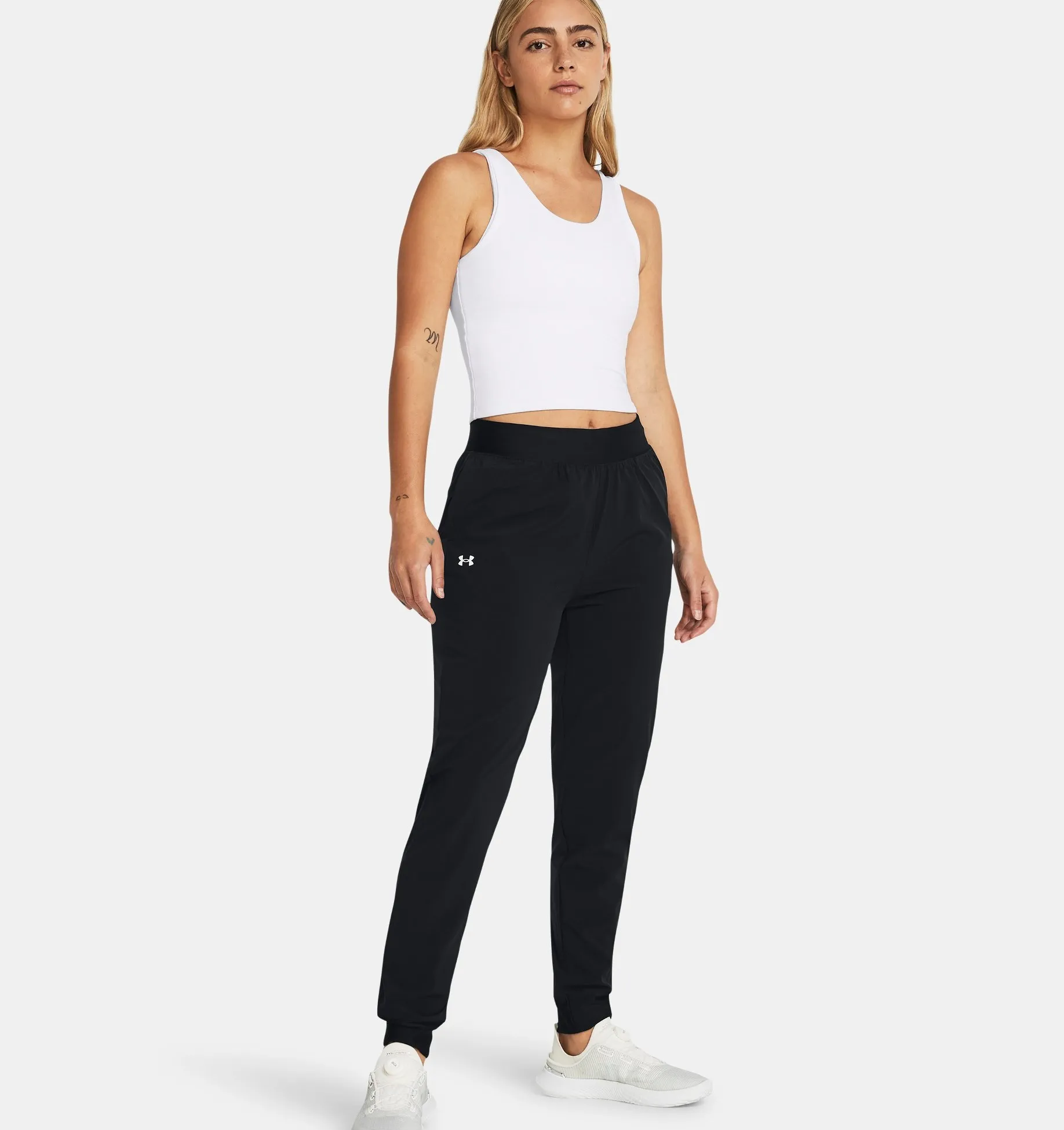 Under Armour Rival Hi Rise Woven Pant Pantalone Donna