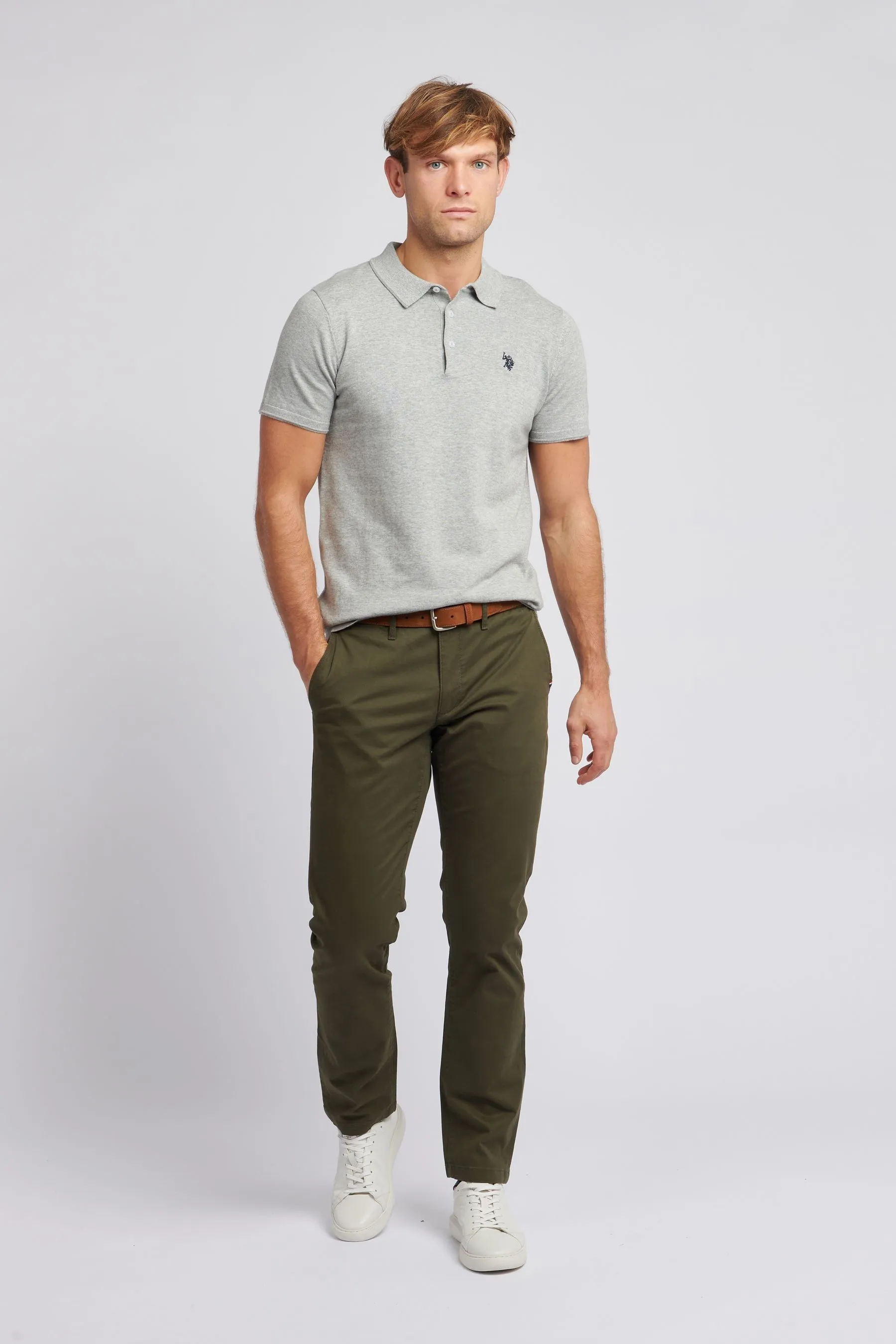 U.S. Polo Assn. Uomo - Marrone Pantaloni chino classica