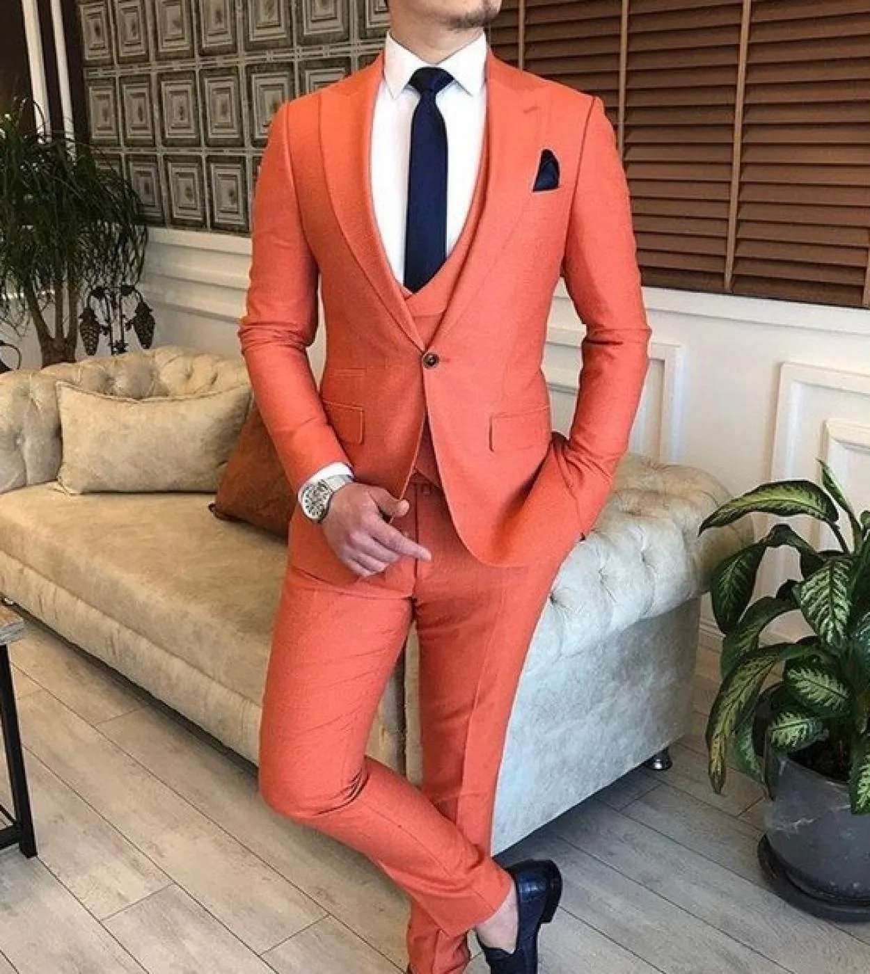 Vendite calde Costume Homme Abiti da uomo 3 pezzi Smoking da sposa Slim Fit Sposo Prom Blazer Hombre Terno Masculino Giacca Pant