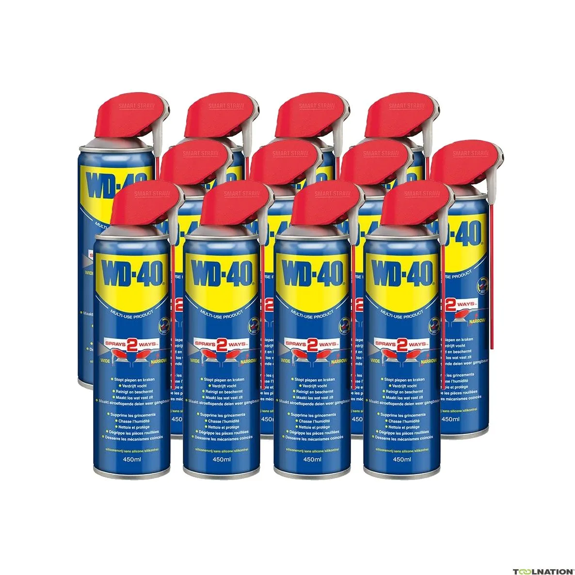 WD-40 31137/EU SET 12 pezzi Prodotto multiuso Cannuccia intelligente 450ml
