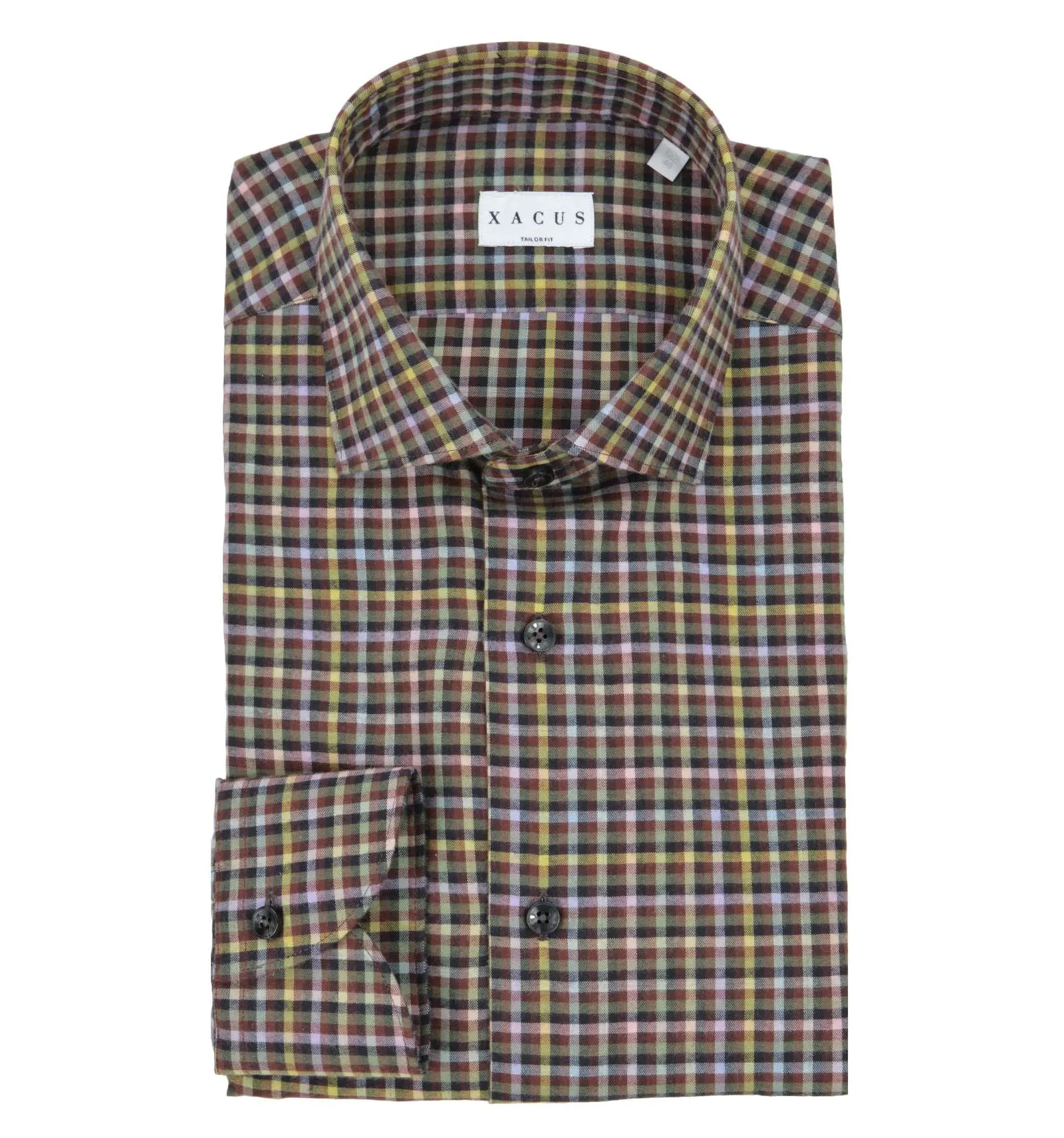 XACUS uomo camicia micro check multicolor tailor 31327.001 558ML