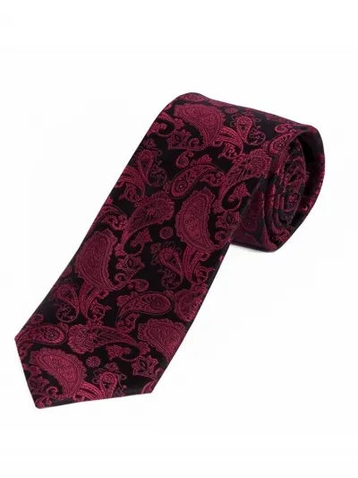 XXL cravatta motivo paisley verde acqua nero bordeaux