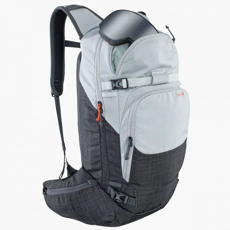 Zaino Evoc Zaini Line 20L (Argento-Pelle Grigio Carbonio)